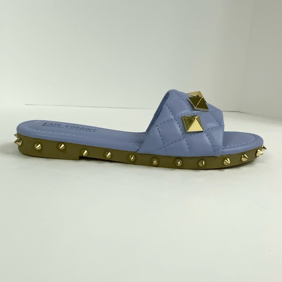 Cape Robbin Womens Wedge Slide Sandals Size 7 Purple Slip On Flip Flops - Picture 2 of 12